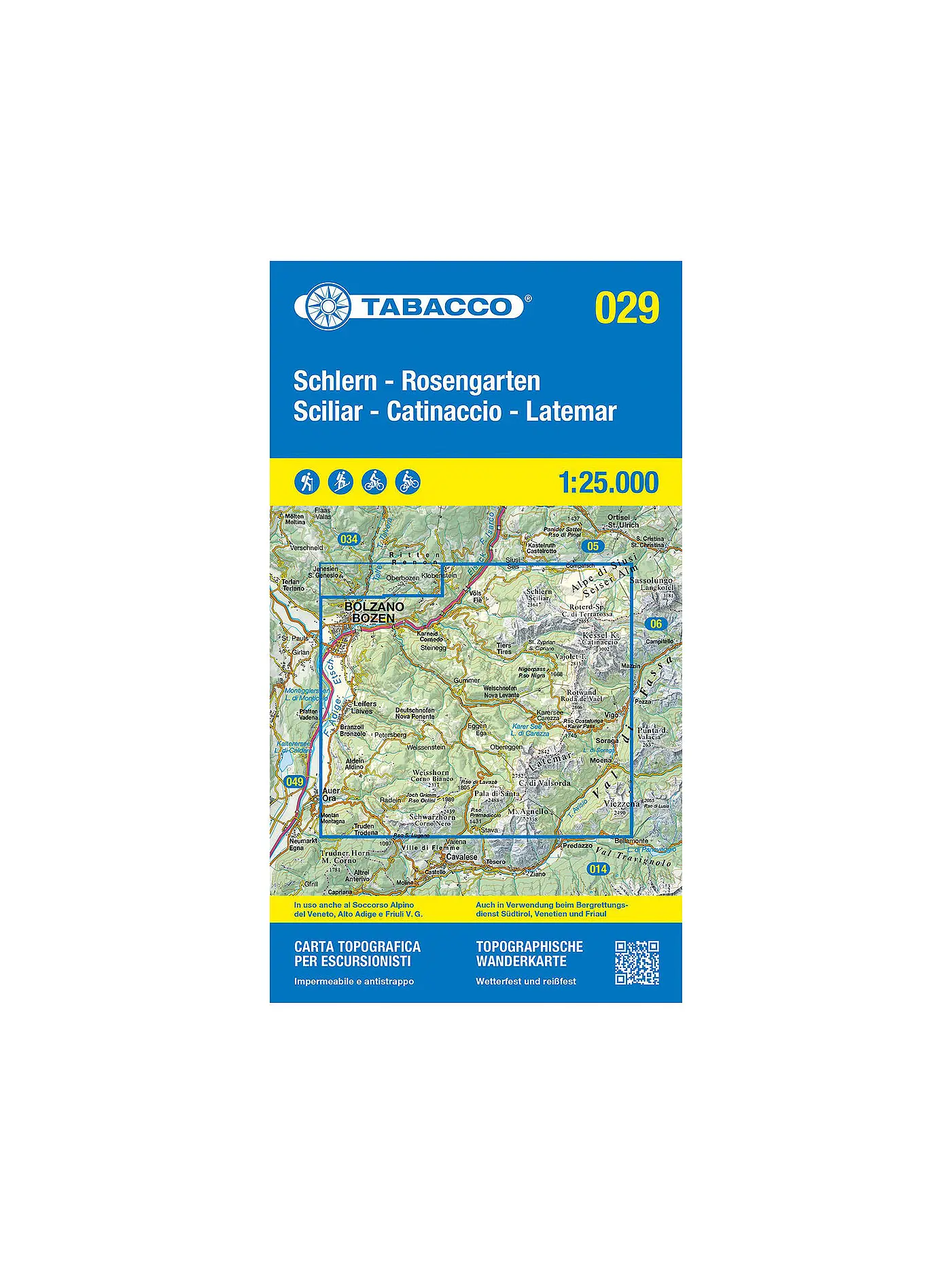 TABACCO | Wanderkarte 024, Prealpi e Dolomiti Bellunesi 1:25.000 | 